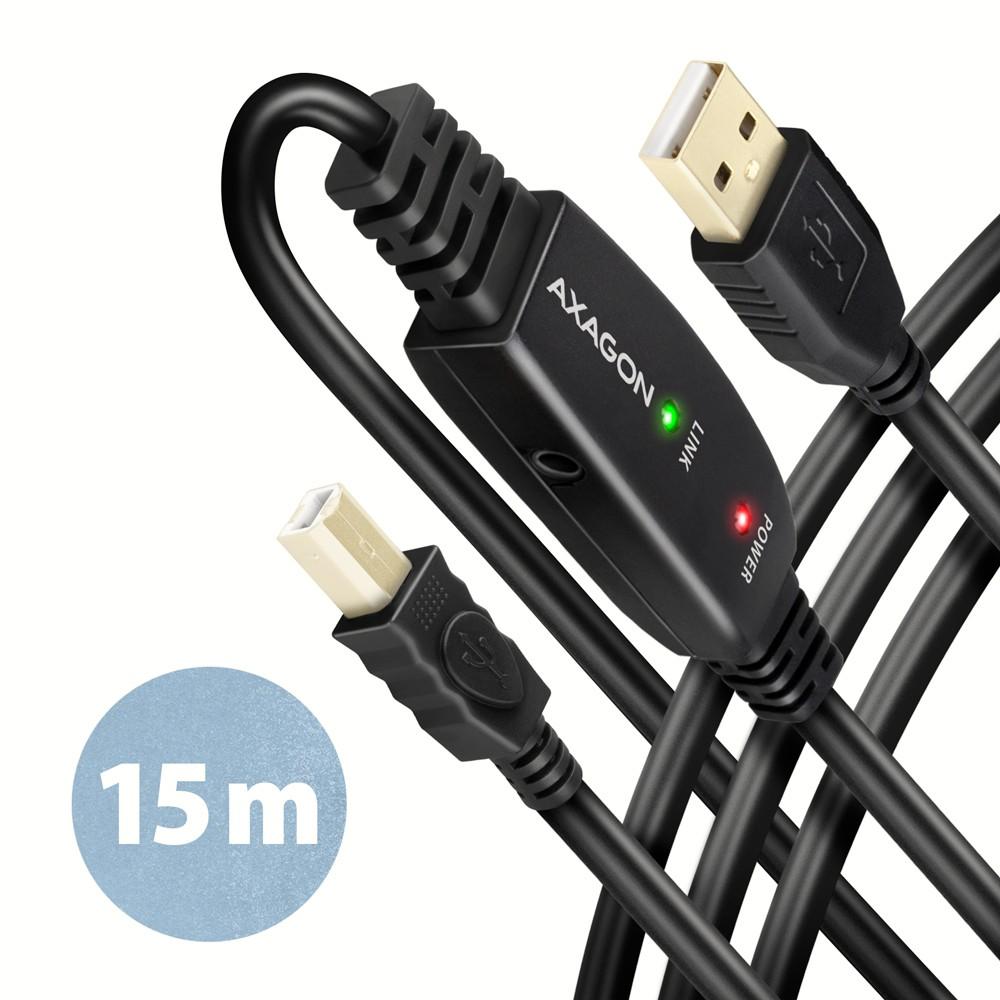 Kaabel Axagon ADR-215B USB 2.0 A-M > B-M, 15 m